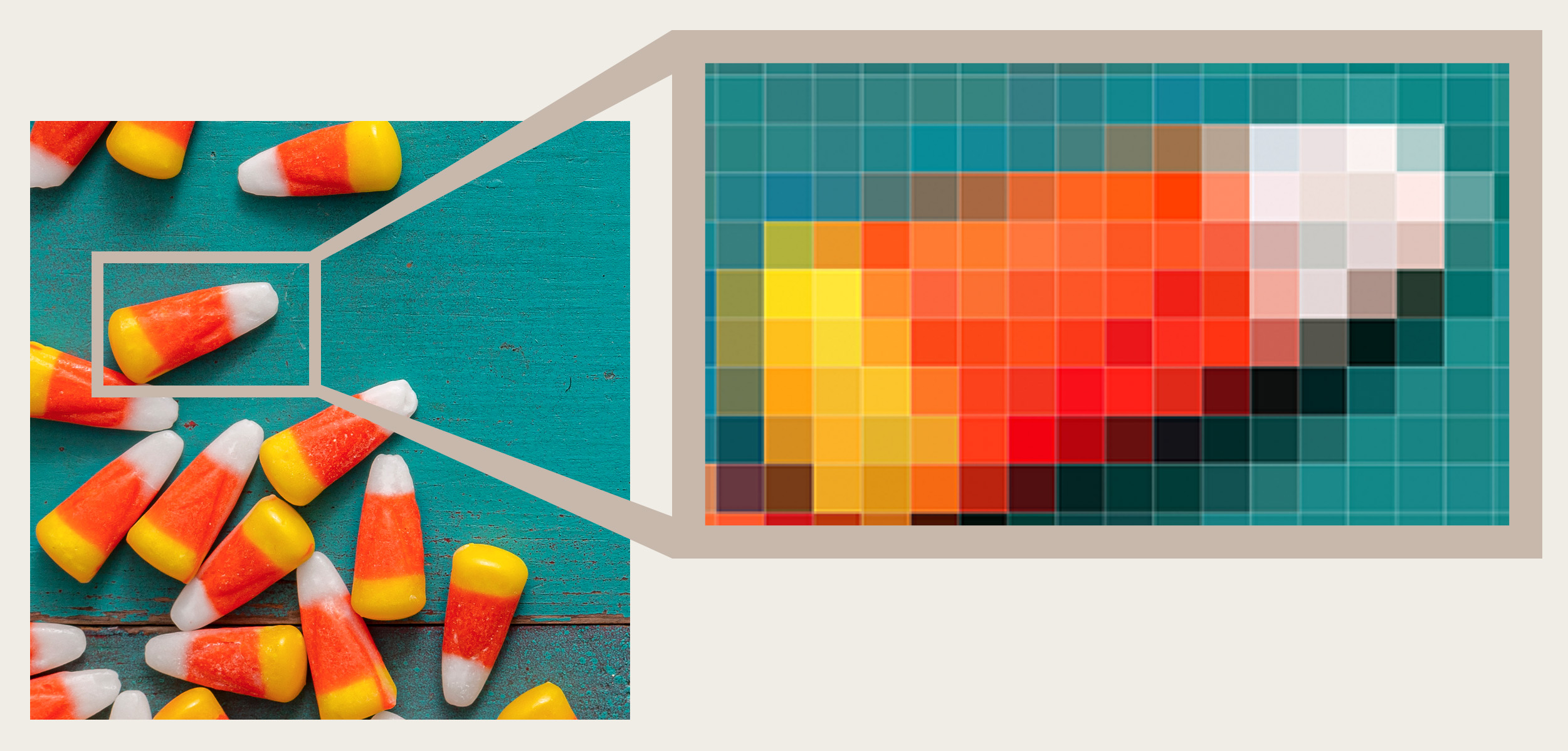 Photos Are Made From Small Squares