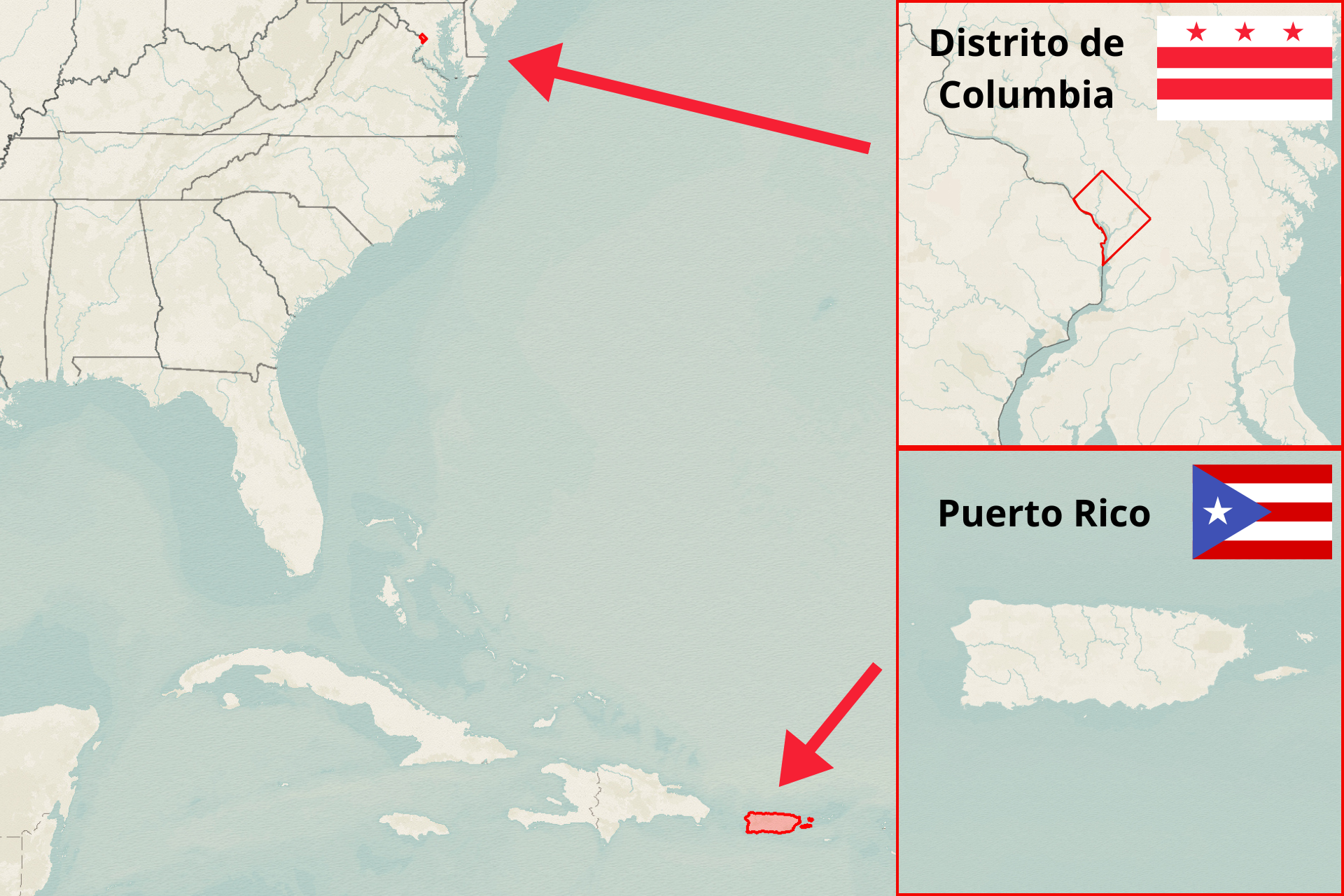 A map of the southeast United States and Caribbean islands. A map of the southeast United States and Caribbean islands.